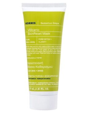 Korres Volcanic Skin Reset Mask Santorini Grape Clay Face Mask Clarify AHA BHA